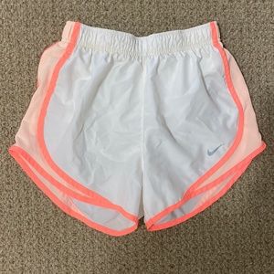 white NIKE dry fit shorts